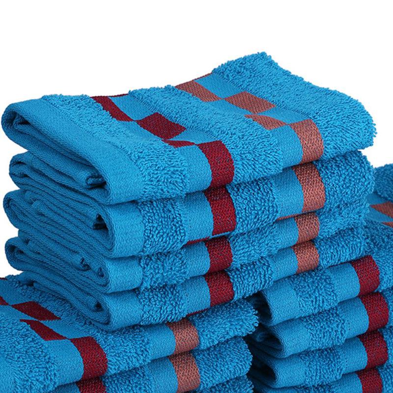 Buy Delpha Face Towel (Light Blue) - Set Of Twelve Hand & Face Towels from Vaaree