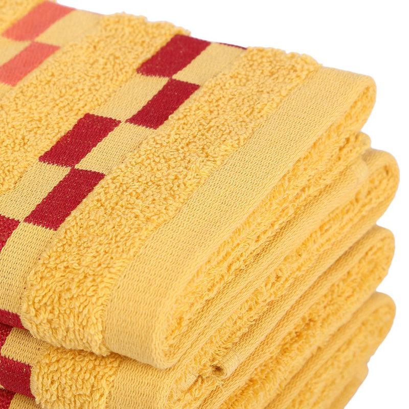 Buy Delpha Hand Towel (Yellow) - Set Of Four Hand & Face Towels from Vaaree