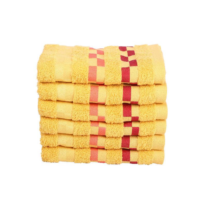 Buy Delpha Hand Towel (Yellow) - Set Of Six Hand & Face Towels from Vaaree