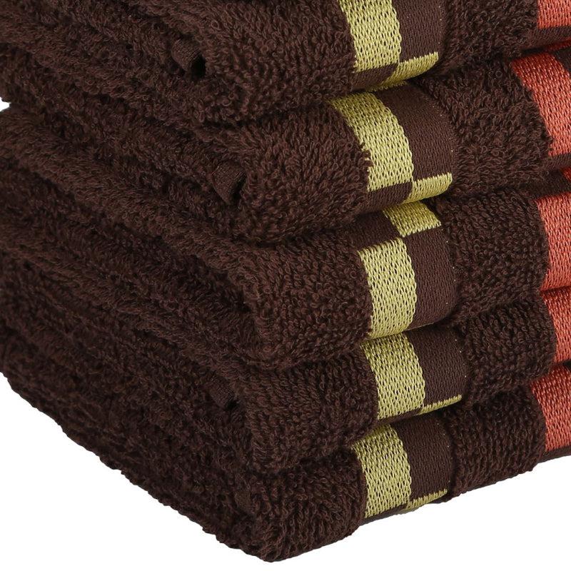 Buy Delpha Hand Towel (Brown) - Set Of Six Hand & Face Towels from Vaaree