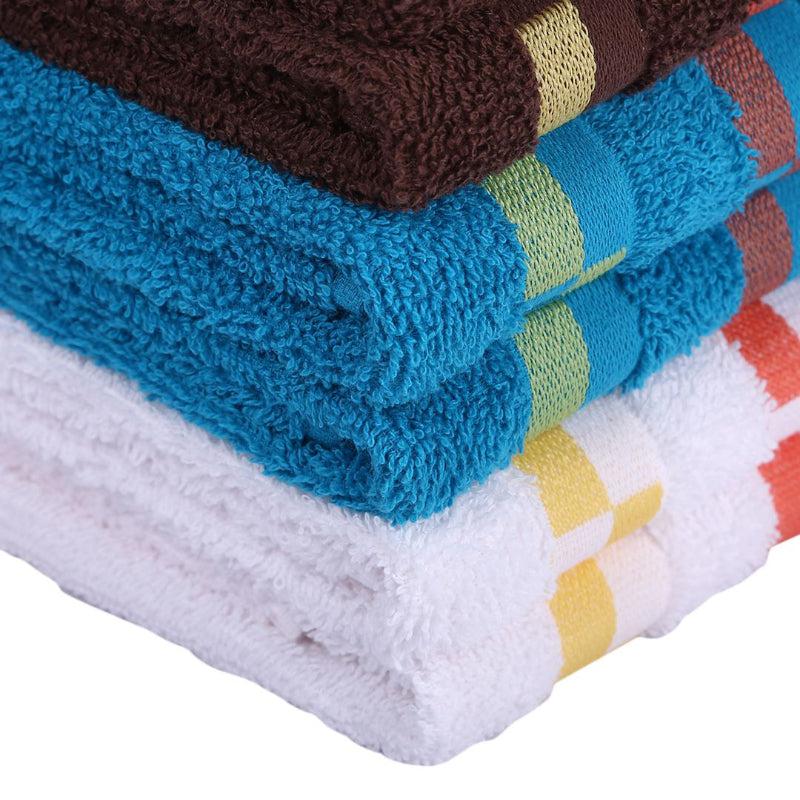 Buy Bela Delpha Hand Towel (Light Blue & Brown) - Set Of Six Hand & Face Towels from Vaaree