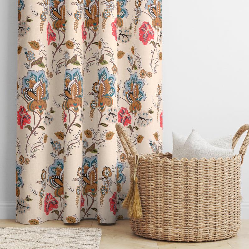 Buy Anagh Floral Curtains - Floral Cream Curtains from Vaaree