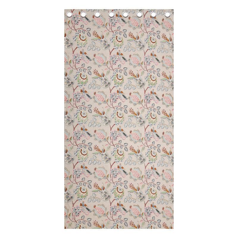 Buy Augadh Floral Curtains (Desert Grey) - Set Of Two Curtains from Vaaree