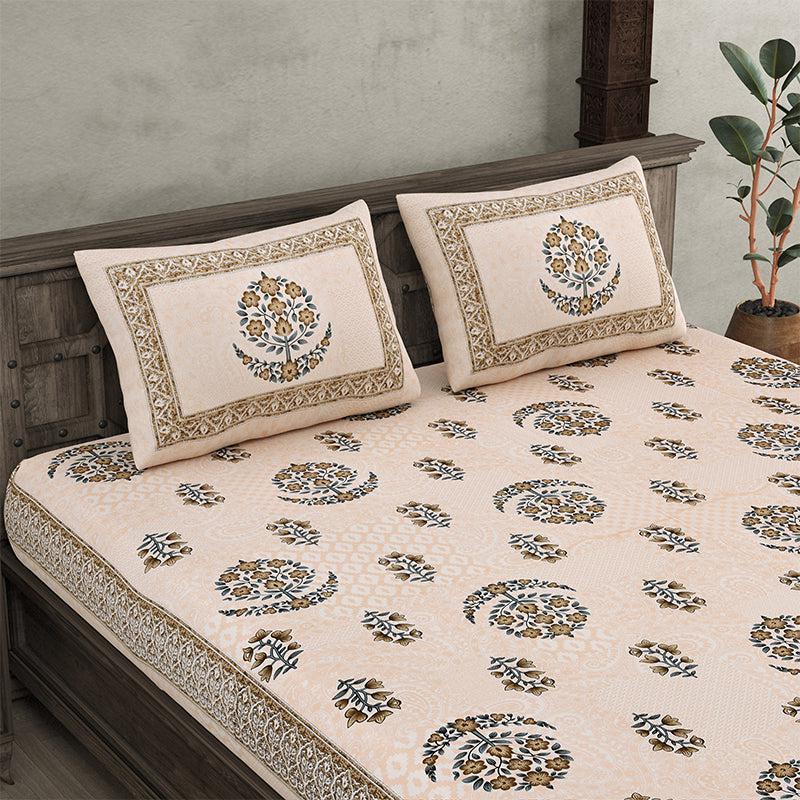 Buy Changla Ethnic Bedsheet - Brown Bedsheets from Vaaree