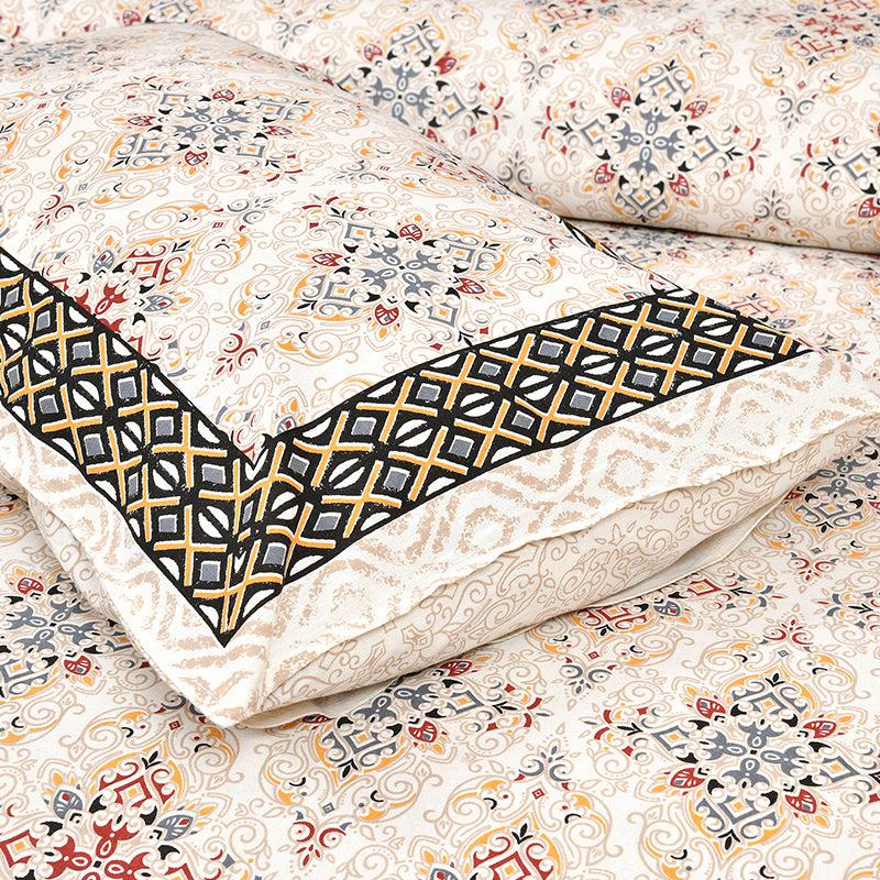 Buy Rakta Ethnic Bedsheet - Ivory Bedsheets from Vaaree