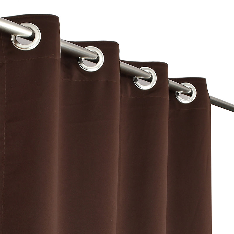 Buy Nisha Blackout Curtain (Brown) - Set Of Two Curtains from Vaaree