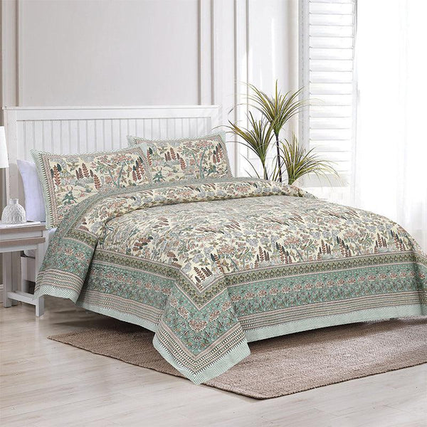 Buy Jimika Printed Bedsheet - Green Bedsheets from Vaaree