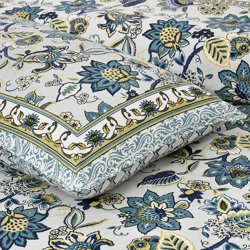 Buy Roomitaa Printed Bedsheet - Blue Bedsheets from Vaaree