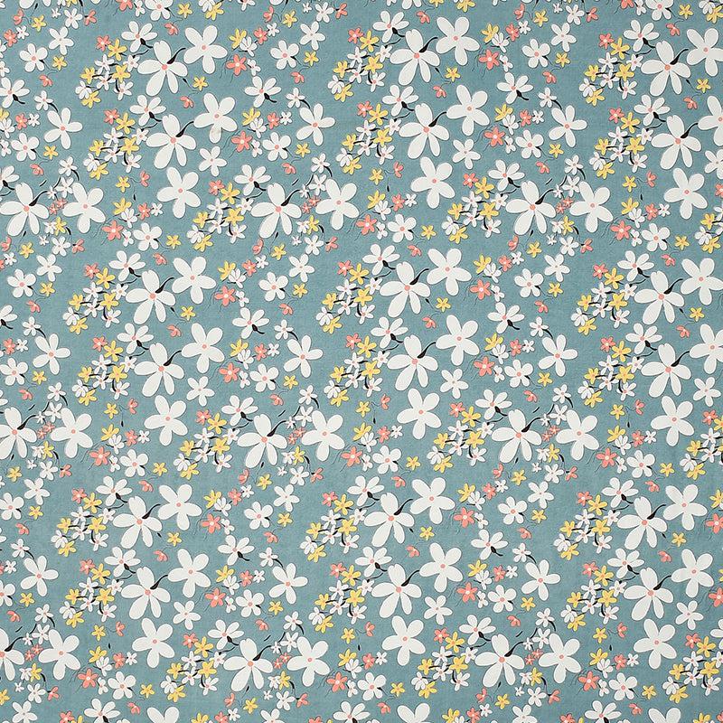 Bedsheets - Sorrel Floral Bedsheet - Blue Grey