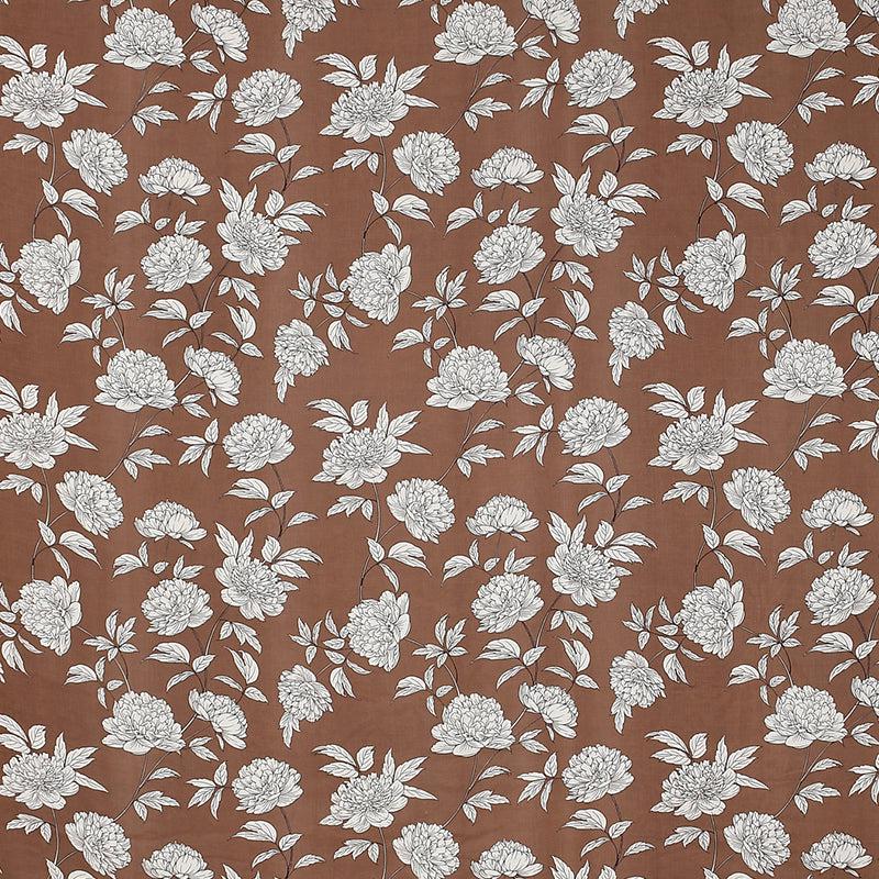 Buy Petunia Floral Bedsheet - Coffee Brown Bedsheets from Vaaree