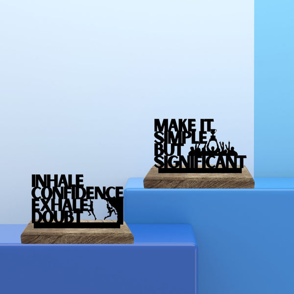 Simplicity with Significance Typography Showpiece - Set Of Two