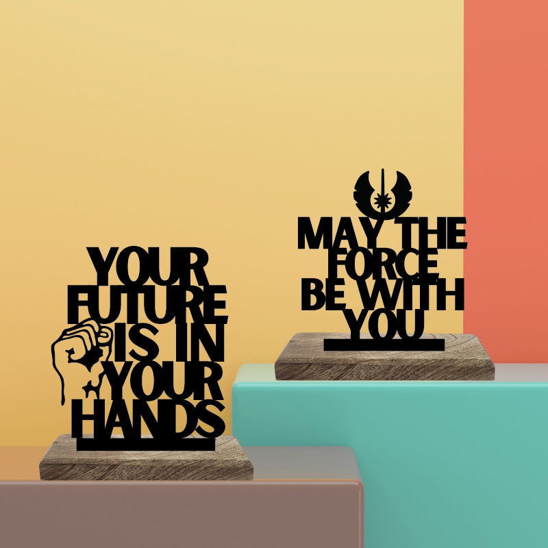 Buy Guided by Force Driven by Choice Typography Showpiece - Set Of Two Showpiece from Vaaree