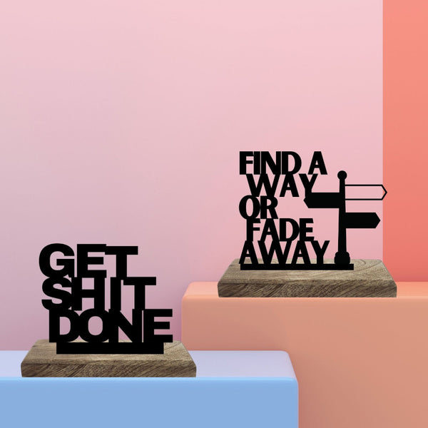 Resolve & Persistence Typography Showpiece - Set Of Two