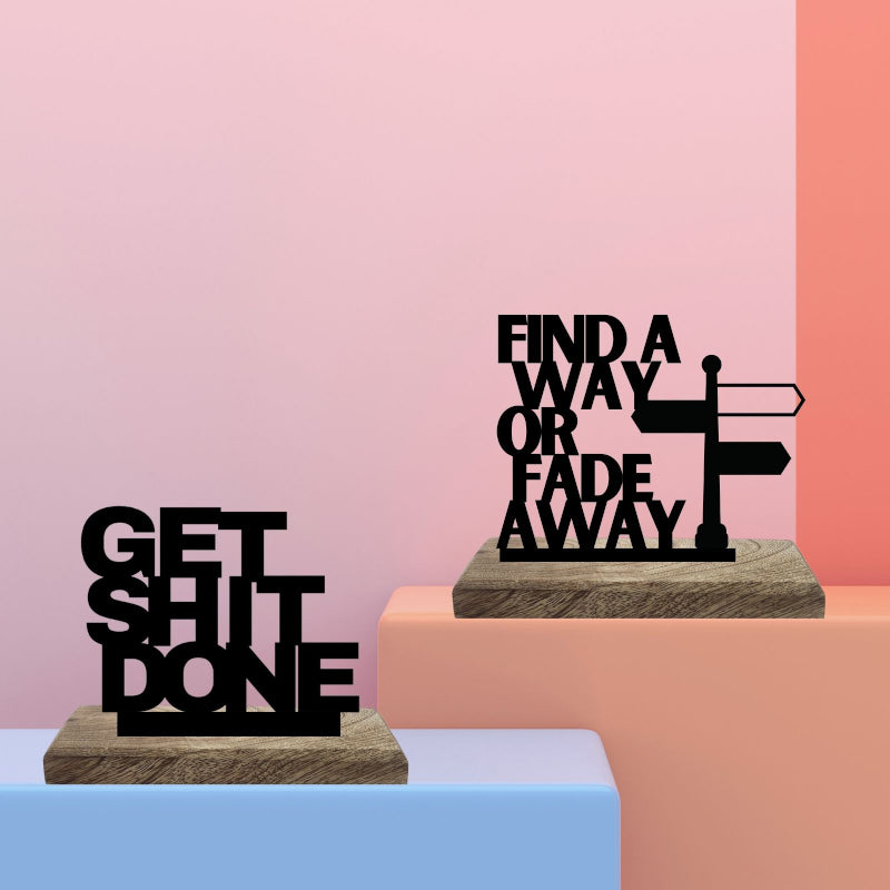 Buy Resolve & Persistence Typography Showpiece - Set Of Two Showpiece from Vaaree