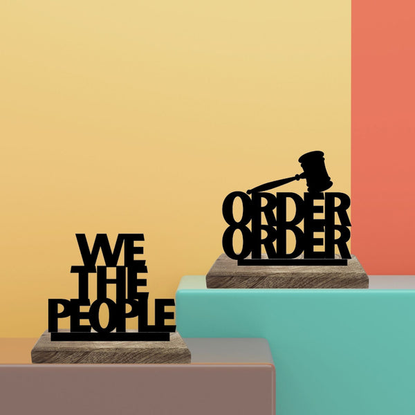 Lawyer's Pride Typography Showpiece - Set Of Two