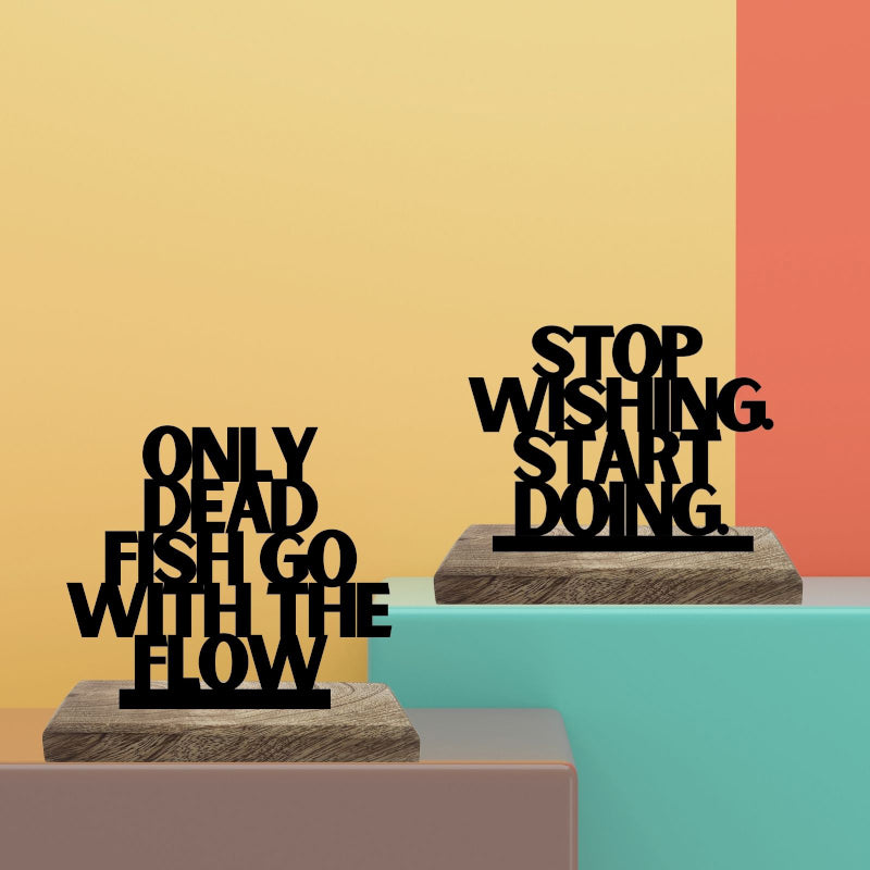 Buy Do Don't Flow Typography Showpiece - Set Of Two Showpiece from Vaaree