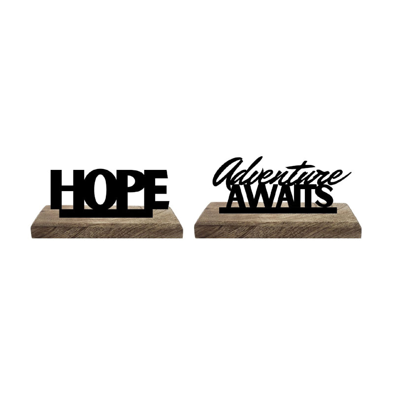 Buy Boundless Optimism Typography Showpiece - Set Of Two Showpiece from Vaaree