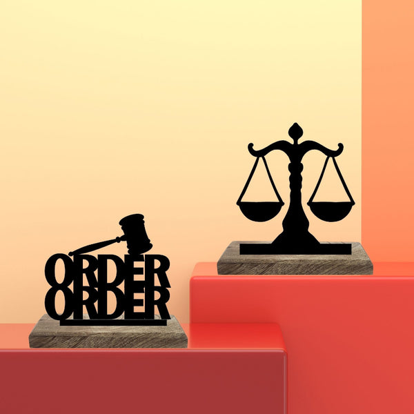 Law and Order Showpiece - Set Of Two