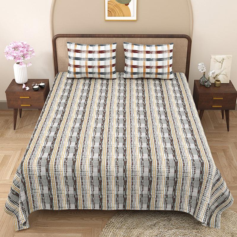 Buy Nolana Stripes Bedsheet Bedsheets from Vaaree