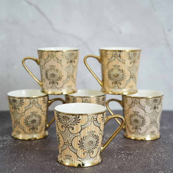 Mug & Tea Cup - Hima Ethnic Cup (180 ML) - Set Of Six