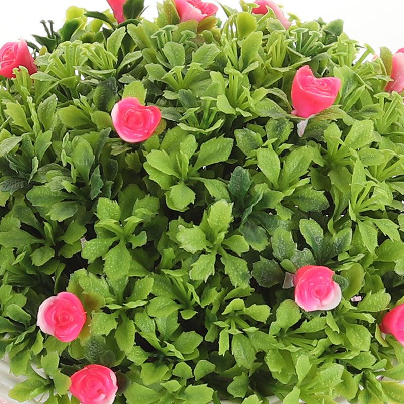 Buy Faux Pink Flower Plant On Mini Cycle Rikshaw Artificial Plants from Vaaree