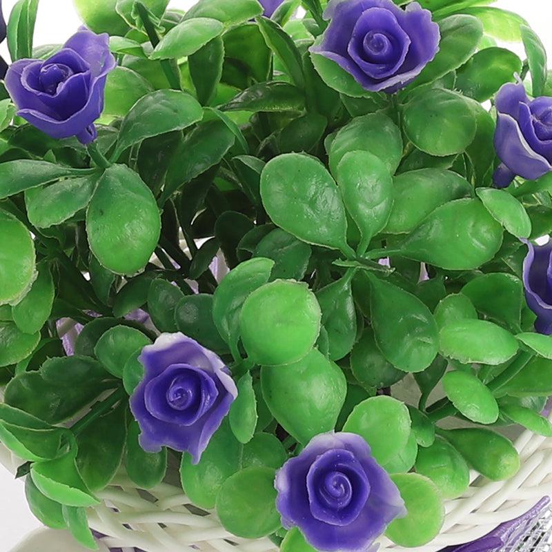 Buy Faux Violet Flower Plant On Mini Cycle Rikshaw Artificial Plants from Vaaree