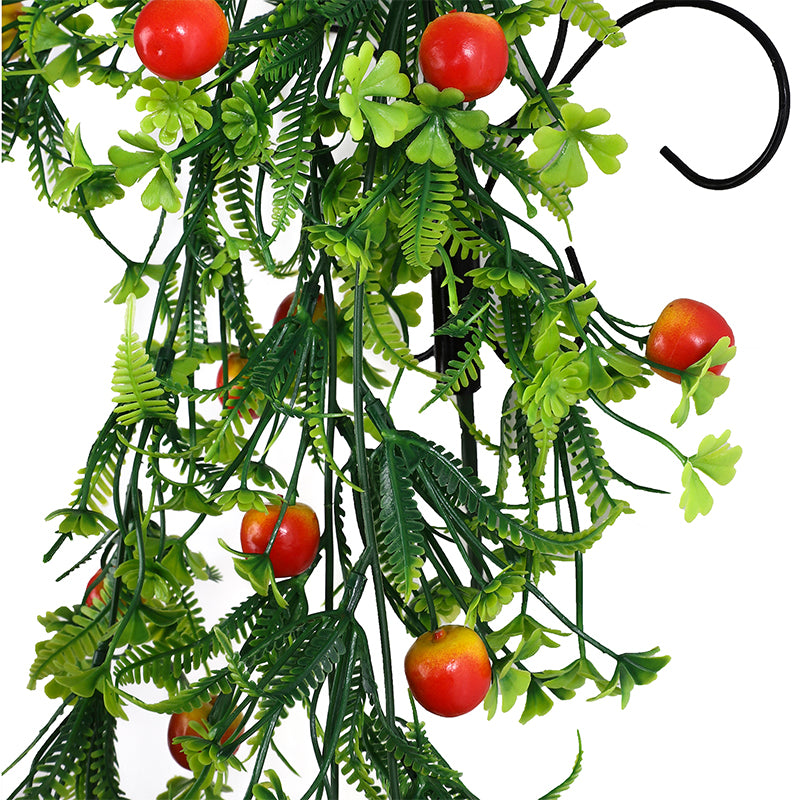 Artificial Plants - Faux Apple Vine With Metal Wall Stand