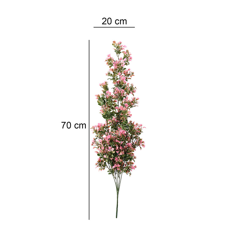 Buy Faux Pink Flower Vine With Metal Wall Stand Artificial Plants from Vaaree