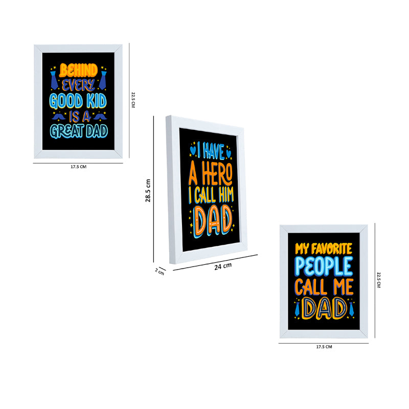 Wall Art & Paintings - Hero Dad Wall Art - Set Of Three