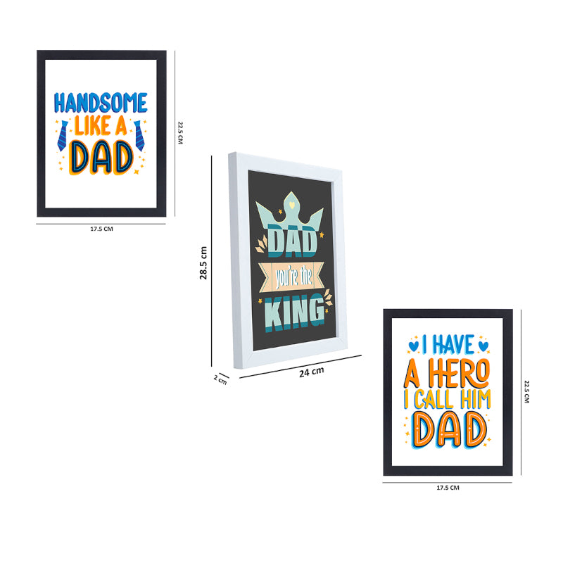 Wall Art & Paintings - Dad King Wall Art - Set Of Three