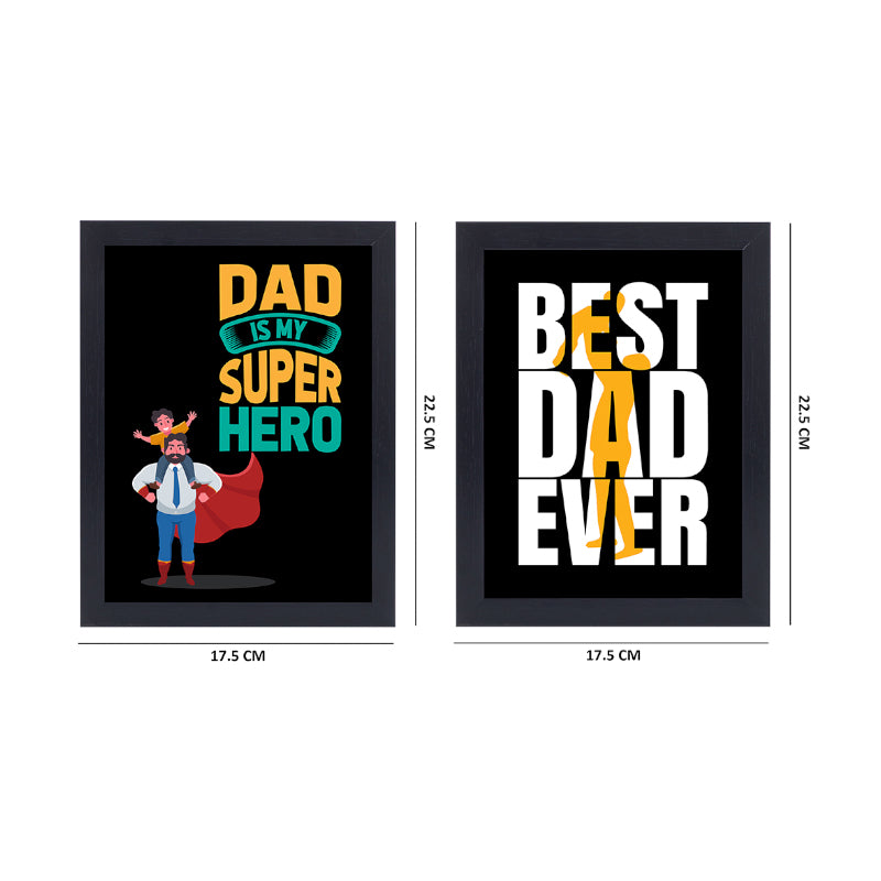 Wall Art & Paintings - Super Hero Dad Wall Art - Set Of Two