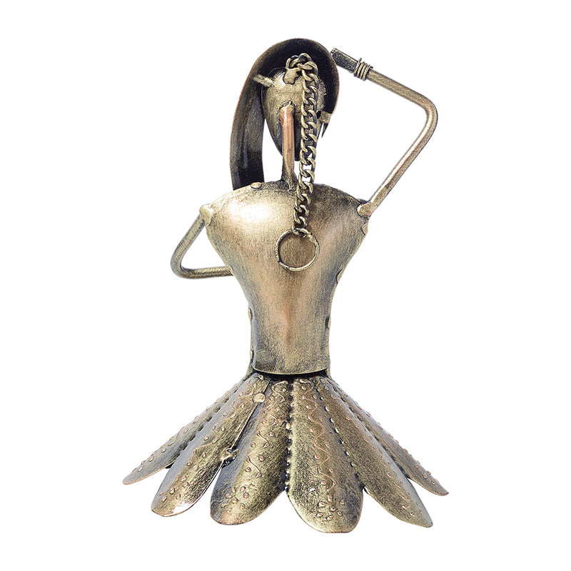 Wall Accents - Mina Handcrafted Dancing Doll Wall Accent- Gold