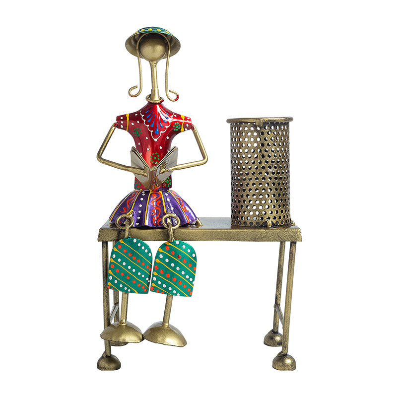 Buy Rural Lady Stationary Stand Pen Stand from Vaaree