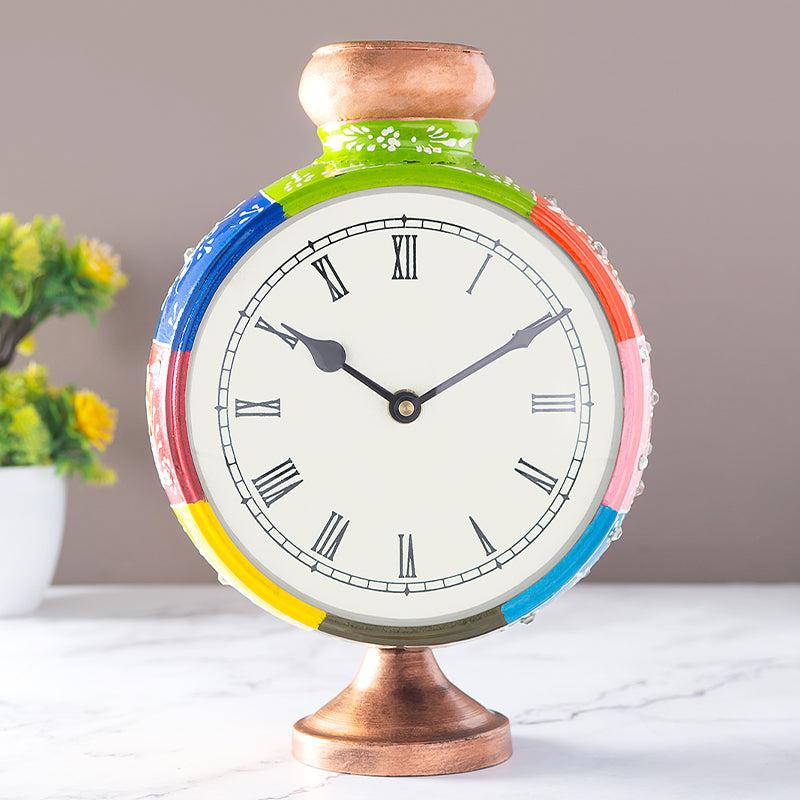 Buy Miniya Handpainted Colorpop Table Clock Table Clock from Vaaree