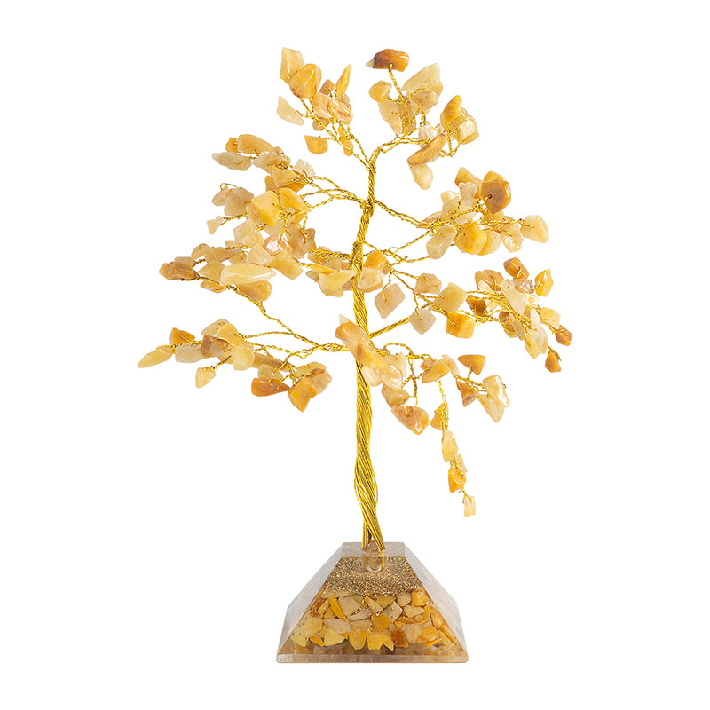 Buy Chi Flow Handcrafted Agate Stone Tree Showpiece - Yellow Showpieces from Vaaree