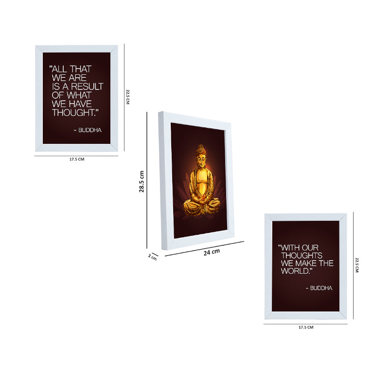 Wall Art & Paintings - Buddha Tranquil Wall Art - Set Of Three