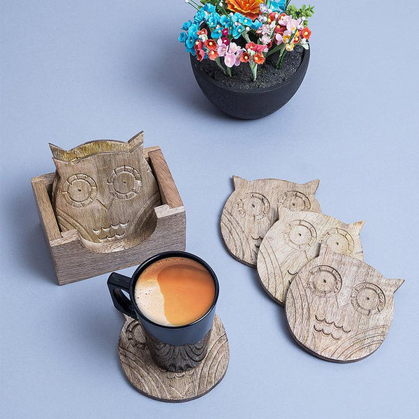 Buy Owl Master Handcrafted Coaster Coasters from Vaaree