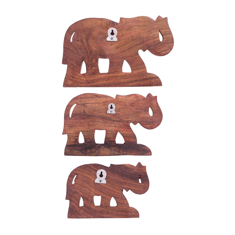 Hooks & Key Holders - Elephant Cross Key Holder - Set Of Three