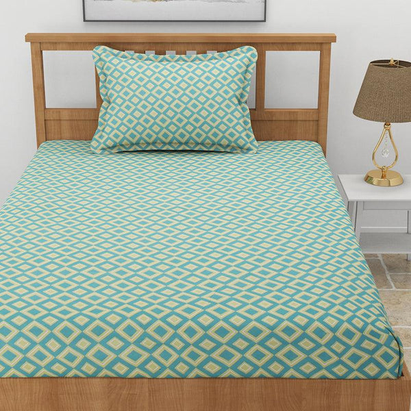 Bedsheets - Wesley Geomatric Bedsheet - Green