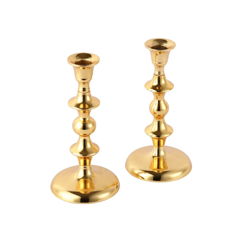 Buy Morgera Candle Holder (Gold) - Set Of Two Candle Holders from Vaaree