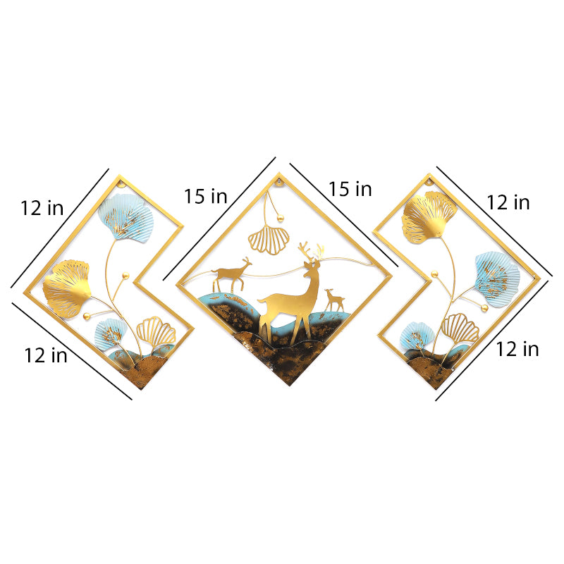 Buy Deer Ethereal Wall Accent - Set Of Three Wall Accents from Vaaree