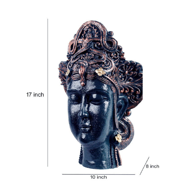 Buy Buddhamrita Head Showpiece - Grey Showpieces from Vaaree