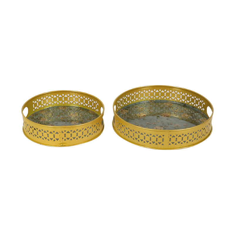 Buy Rossa Jaali Serving Tray - Set Of Two Serving Tray from Vaaree