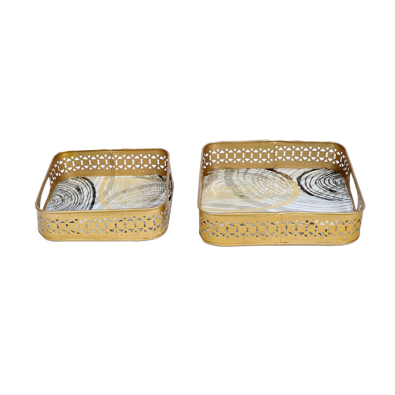 Buy Tyla Abstract Serving Tray - Set Of Two Serving Tray from Vaaree