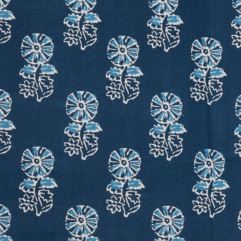 Buy Muquit Floral Bedsheet - Drak Blue Bedsheets from Vaaree