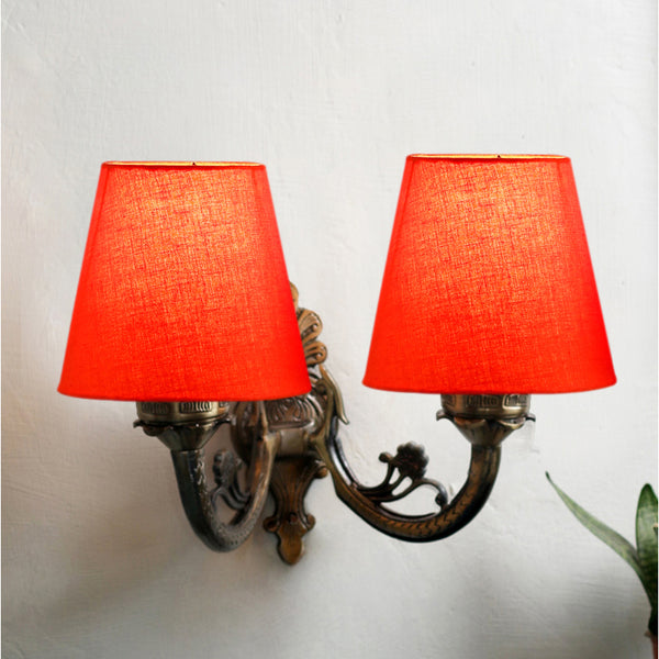 Buy Vintage Conical Duo Wall Lamp - Orange Wall Lamp from Vaaree