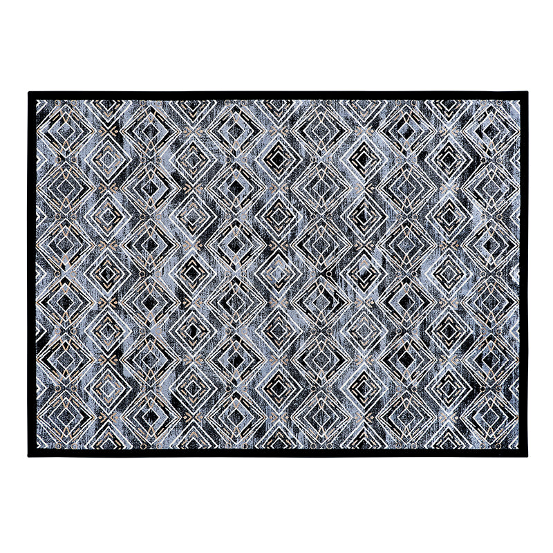 Buy Yvonne Anti Skid Carpet - Black & Grey Carpet from Vaaree