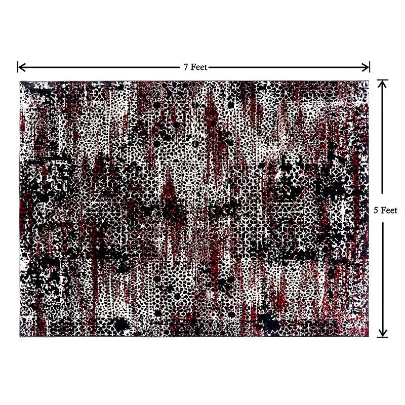 Buy Rieva Anti Skid Rug - Black & Maroon Rugs from Vaaree