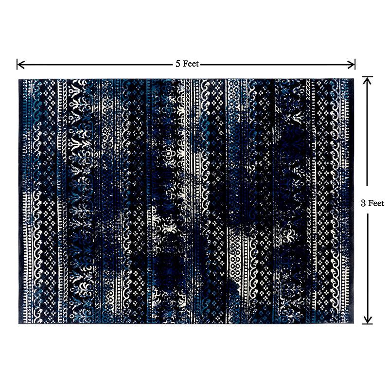 Buy Karta Anti Skid Rug - Blue Rugs from Vaaree