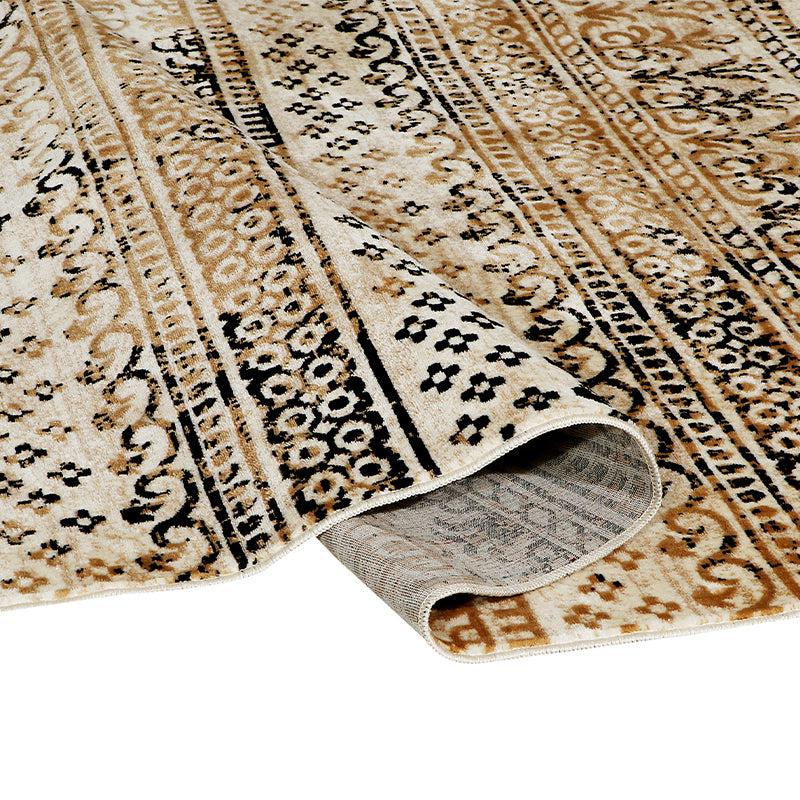 Buy Driva Ethnic Rug - Beige & Blue Rugs from Vaaree